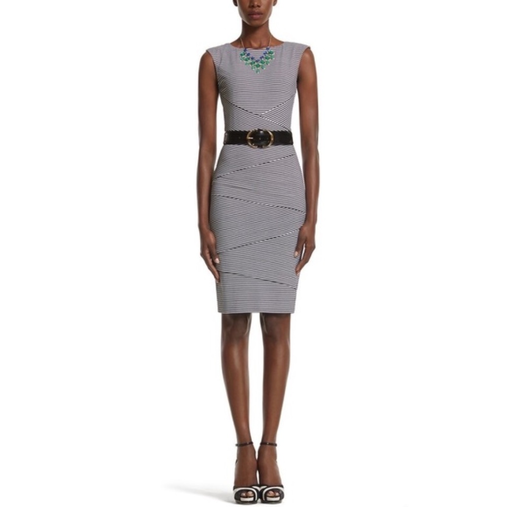 White House Black Market Striped Bodycon Dress